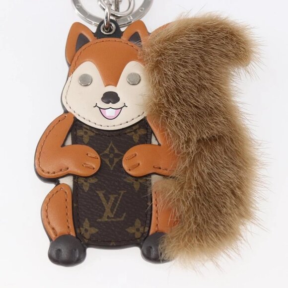 Louis Vuitton Bag Charm Squirrel M00345 Monogram Portocle  LOUIS VUITTON Monogram Porte Cles Squirrel Key Holder
